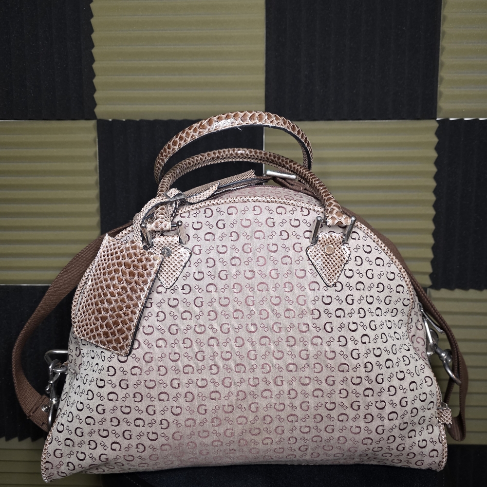 Guess Brown Tote With Elegant Pattern - image 1